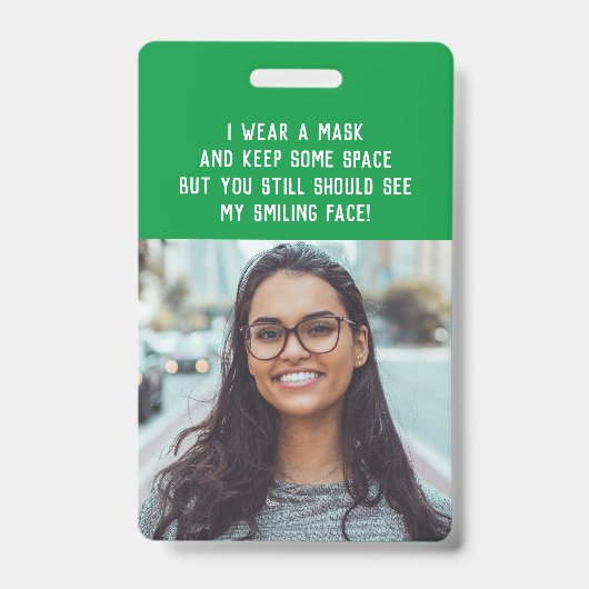 Foto Lehrerin Krankenschwester grüner Name Ausweis (Vorderseite)