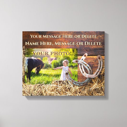 Foto-Leinwand mit Ihrem Foto und Ihrer Nachricht Leinwanddruck (Vorderseite)