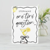Foto Lemon Drop Martini Bridesmaid Vorschlagkarte (Stehend Vorderseite)