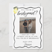 Foto Lemon Drop Martini Bridesmaid Vorschlagkarte (Rückseite)