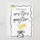 Foto Lemon Drop Martini Bridesmaid Vorschlagkarte (Vorderseite)