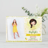 Foto Lemon Einladung Fruchtgeburtstag Einladung (Stehend Vorderseite)