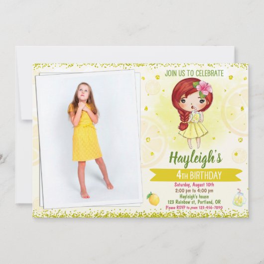 Foto Lemon Einladung Lemonade-Stand (Vorderseite)