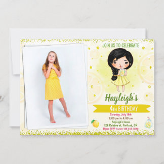 Foto Lemon Einladung Sommergeburtseinladung