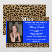 Foto Leopard Abschluss Einladung (Vorne/Hinten)