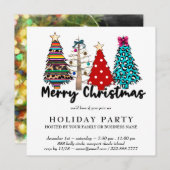 *~* FOTO Leopard Spaß AP20 Weihnachtsfeiertag Part Einladung (Vorne/Hinten)