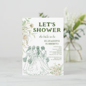 Foto Let's Shower Elizabeth Pampas Brautparty Einladung (Stehend Vorderseite)