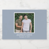 Foto LGBTQ Hochzeit Alkoholflaschenetikett (Einzelnes Label)