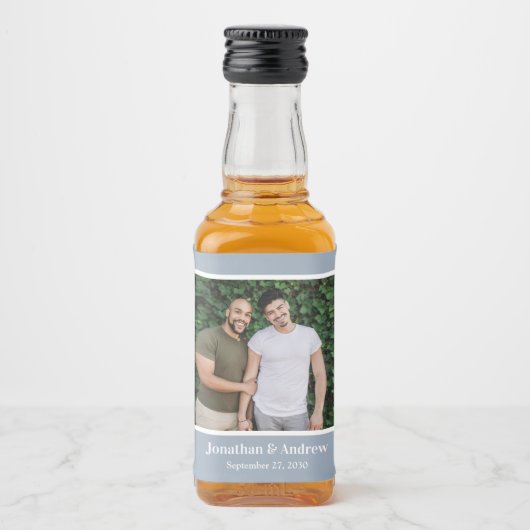 Foto LGBTQ Hochzeit Alkoholflaschenetikett (Vorderseite)