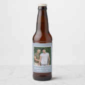 Foto LGBTQ Hochzeit Bierflaschenetikett (Vorderseite)