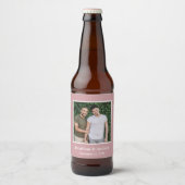 Foto LGBTQ Hochzeit Bierflaschenetikett (Vorderseite)