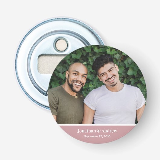 Foto LGBTQ Hochzeit Flaschenöffner (Vorderseite)