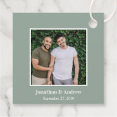 Foto LGBTQ Hochzeit Geschenkanhänger (Rückseite)