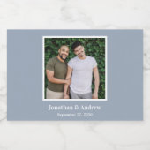 Foto LGBTQ Hochzeit Schaumweinetikett (Einzelnes Label)