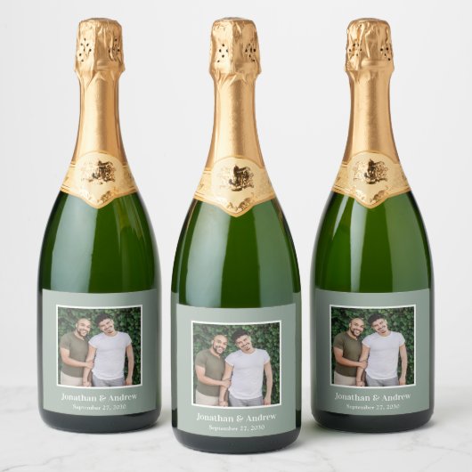 Foto LGBTQ Hochzeit Schaumweinetikett (Flaschen)