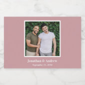 Foto LGBTQ Hochzeit Schaumweinetikett (Einzelnes Label)