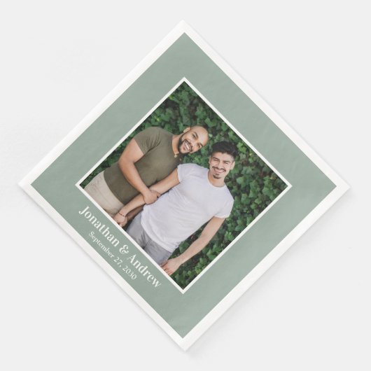 Foto LGBTQ Hochzeit Serviette (Ecke)