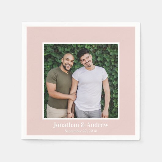 Foto LGBTQ Hochzeit Serviette (Vorderseite)