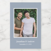 Foto LGBTQ Hochzeit Weinetikett (Einzelnes Label)