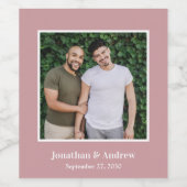 Foto LGBTQ Hochzeit Weinetikett (Einzelnes Label)