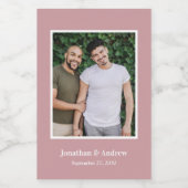 Foto LGBTQ Hochzeit Weinetikett (Einzelnes Label)