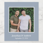 Foto LGBTQ Hochzeit Weinetikett (Einzelnes Label)