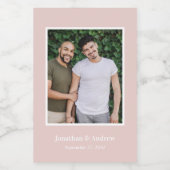Foto LGBTQ Hochzeit Weinetikett (Einzelnes Label)