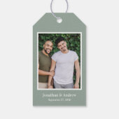 Foto LGBTQ-Hochzeitstags Geschenkanhänger (Rückseite)