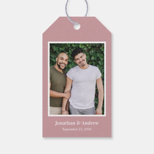 Foto LGBTQ-Hochzeitstags Geschenkanhänger (Rückseite)