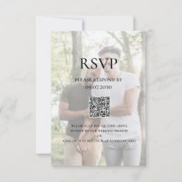 Foto-LGBTQ QR-Code RSVP Karte