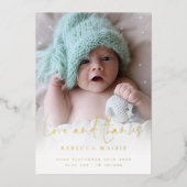 Foto Liebe dank Birth Ankündigung Luxus (Vorderseite)