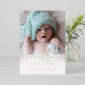 Foto Liebe dank Birth Ankündigung Luxus (Stehend vorne)