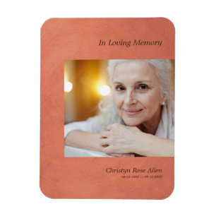 Foto Liebe ein erinnern Orange Imitate Metal-Effek Magnet