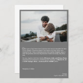 Foto Liebe-Geschichte Hochzeit Einladung (Vorne/Hinten)