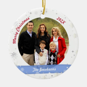 Foto Liebe Godmutter Moderne Schneeflocken Weihnac Keramik Ornament