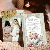 Foto Liebe ist Brewing Tee Party Brautparty Dankeskarte