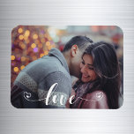 Foto Liebe Magnet Hochzeitsfeier Geschenk<br><div class="desc">This design was created though digital art. It may be personalized in the area provide or customizing by choosing the click to customize further option and changing the name, initials or words. You may also change the text color and style or delete the text for an image only design. Kontakt...</div>