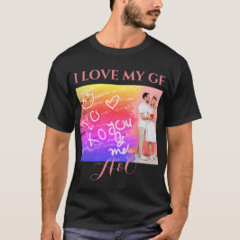 Foto Liebe My Girl Friend XOXO Regenbogen Wasserfa T-Shirt