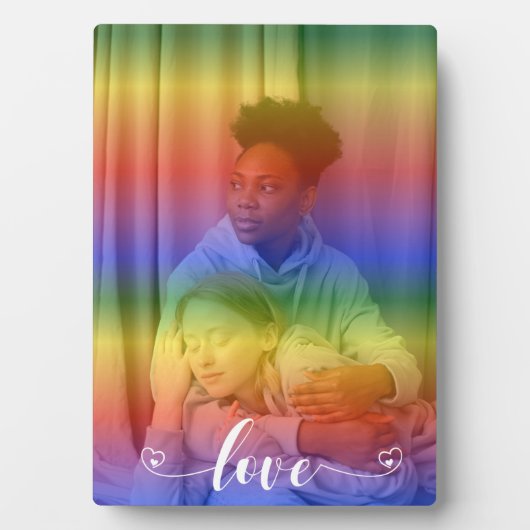 Foto Liebe Rainbow Overlay Fotoplatte (Vorderseite)