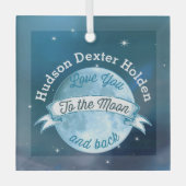 Foto Liebe Sie zum Mond und zurück Ornament (Vorderseite)