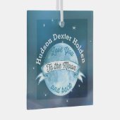 Foto Liebe Sie zum Mond und zurück Ornament (Vorderseite Rechts)