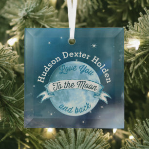 Foto Liebe Sie zum Mond und zurück Ornament