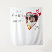 Foto Liebe Story Say Yes Ehe Vorschlag B Wandteppich (Vorderseite)