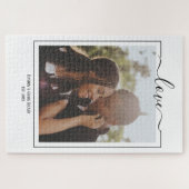 Foto Liebe Typografie einzigartig personalisierte  Puzzle (Horizontal)