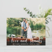 Foto-Liebe und dank Kraft-Karte Einladung (Stehend Vorderseite)