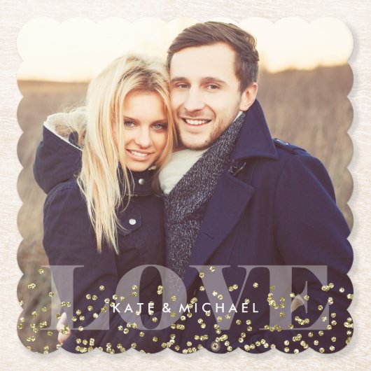 Foto Liebe und Glitzern Untersetzer (Vorderseite)