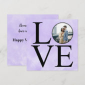 Foto Liebe Valentine Feiertagskarte (Vorne/Hinten)