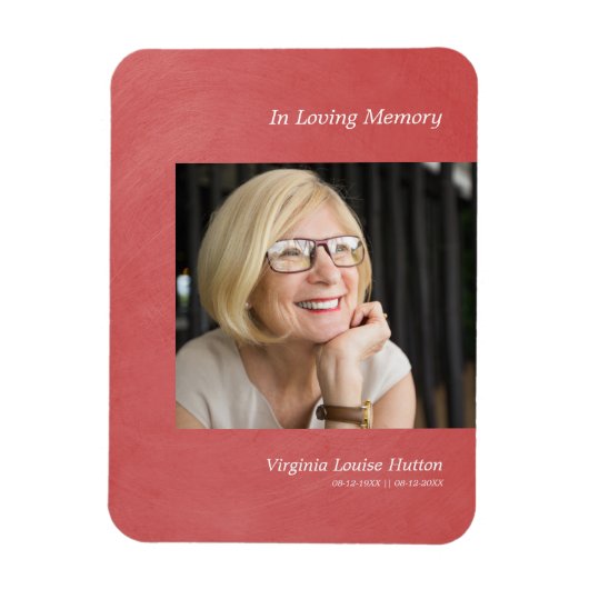 Foto liebt einen leichten, roten Imitat Metalleffe Magnet (Vertikal)