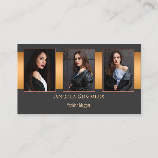 Foto Lifestyle-Portfolio Fashion Business Card Visitenkarte (Vorderseite)