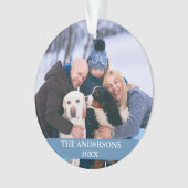 Foto Light Blue Ornament (Vorderseite)